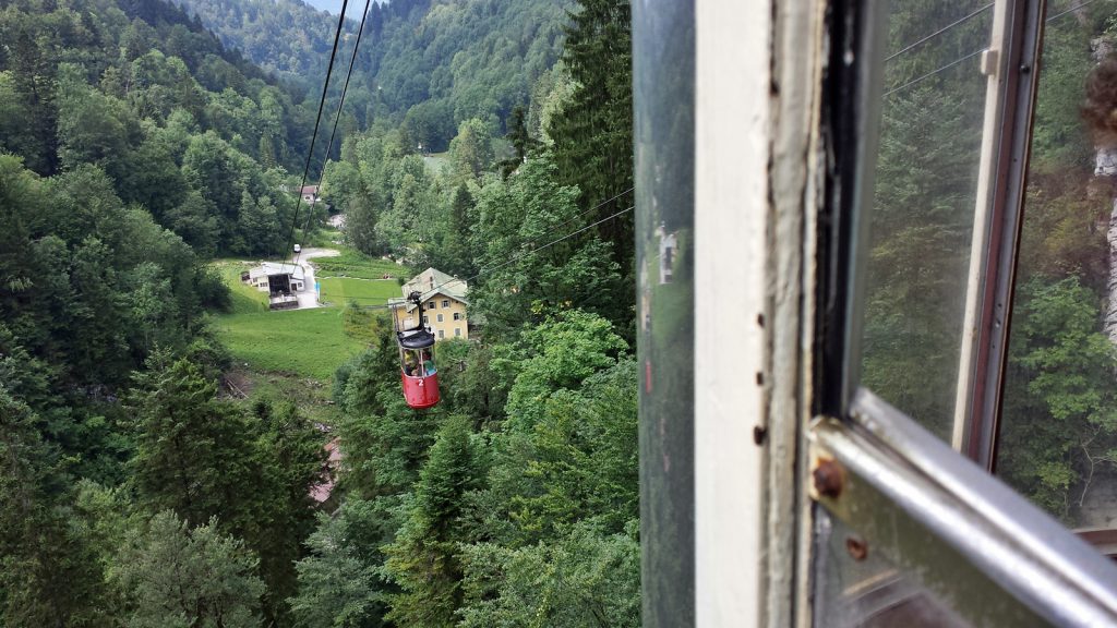 Graseck-Seilbahn. Wir haben überlebt. ;)