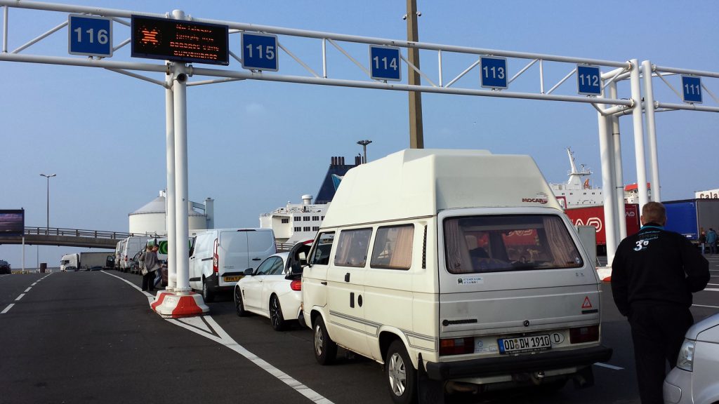 Waiting for the ferry at Calais