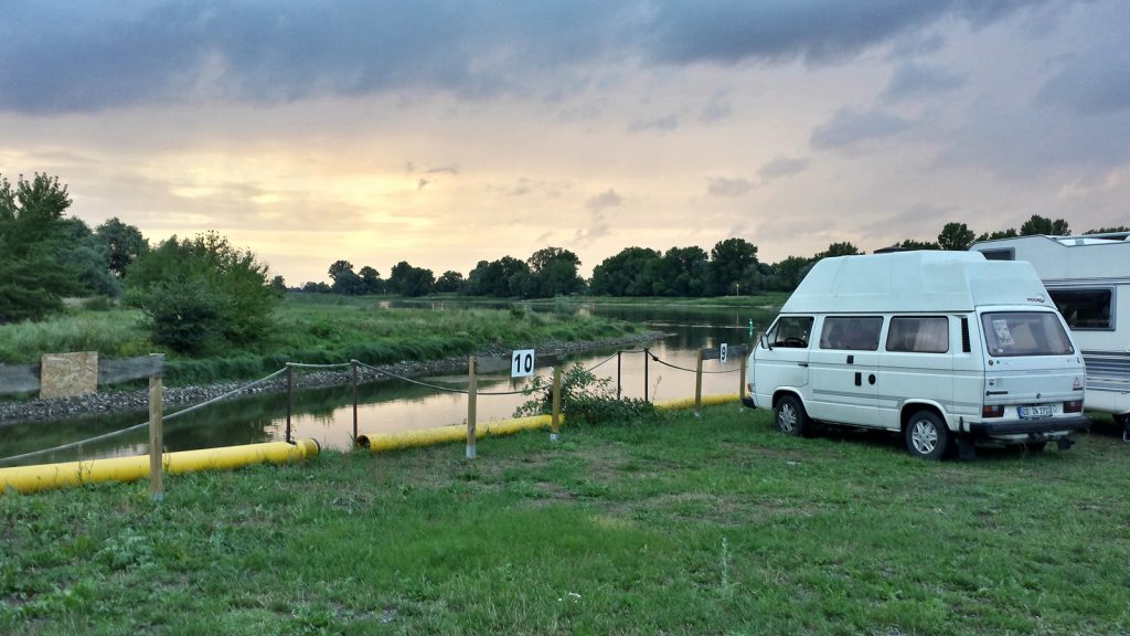 Industrial wasteland at Schönebeck caravan site