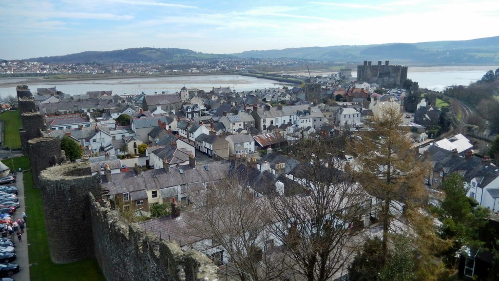Conwy seen from atop the city walls.