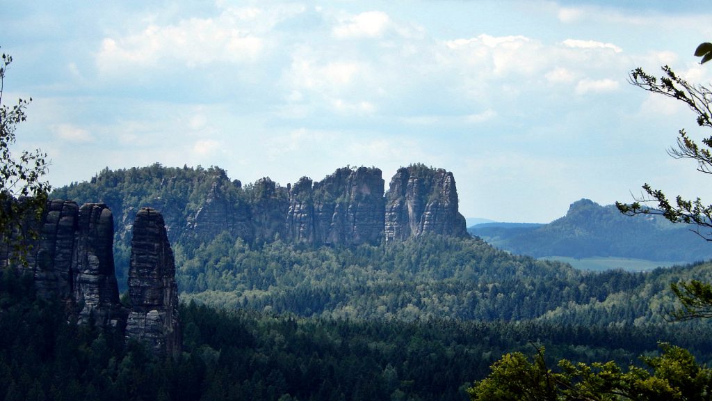 Typical rock needles in Saxonian Switzerland