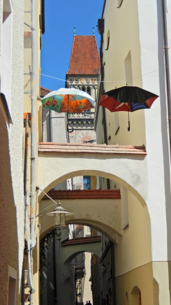 Umbrellas in the Old Town, Passau