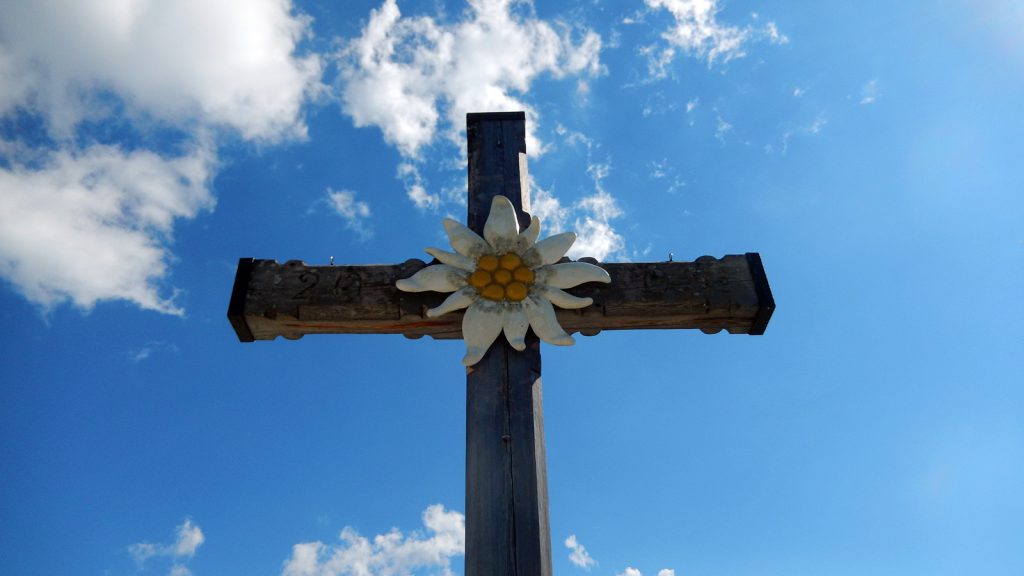 Cross at the summit of Mount Kehlstein, 1,881m above sea level