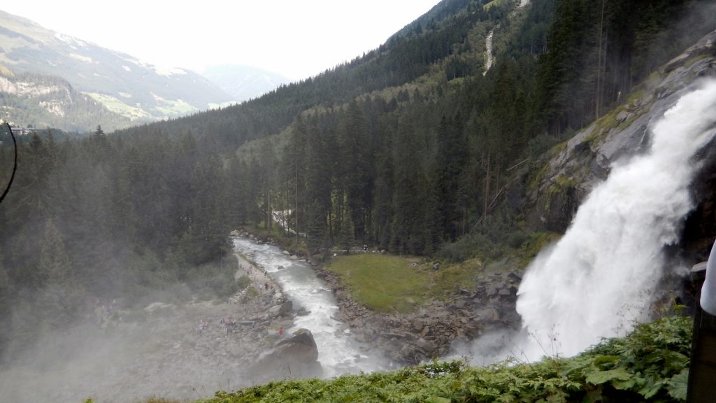 View from the first level of the waterfall