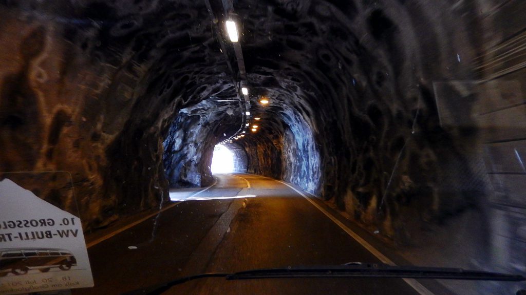 One of many tunnels