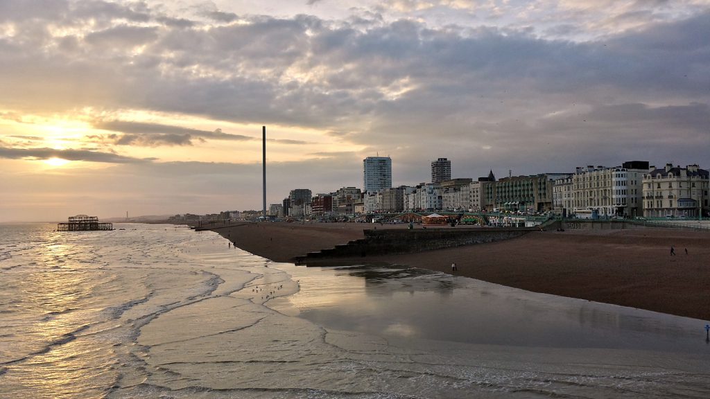 View of Brighton in the last sunlight