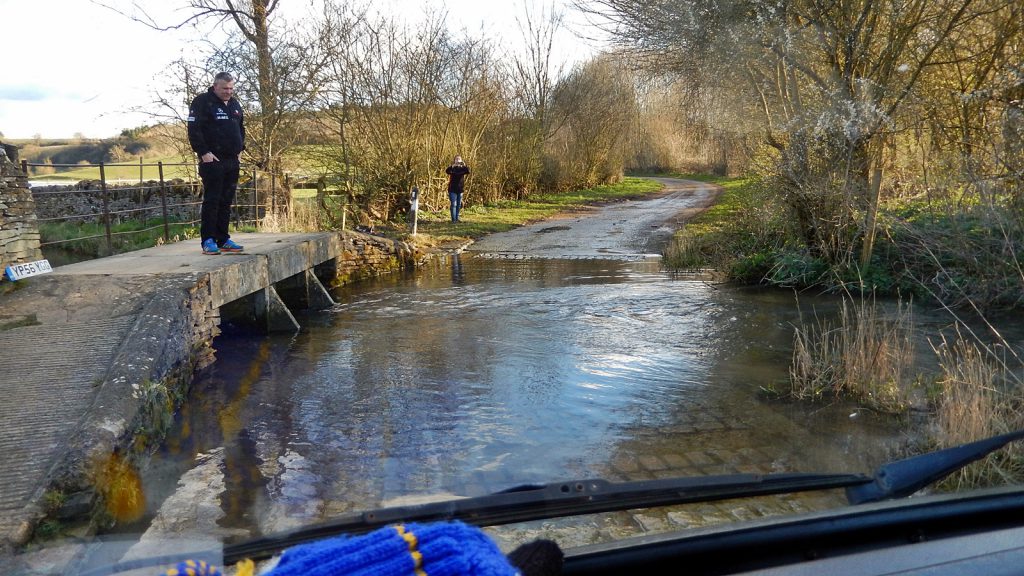 With the VW through the Ford