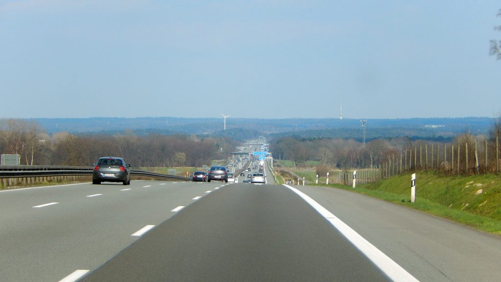 Autobahn A1 short of Hamburg