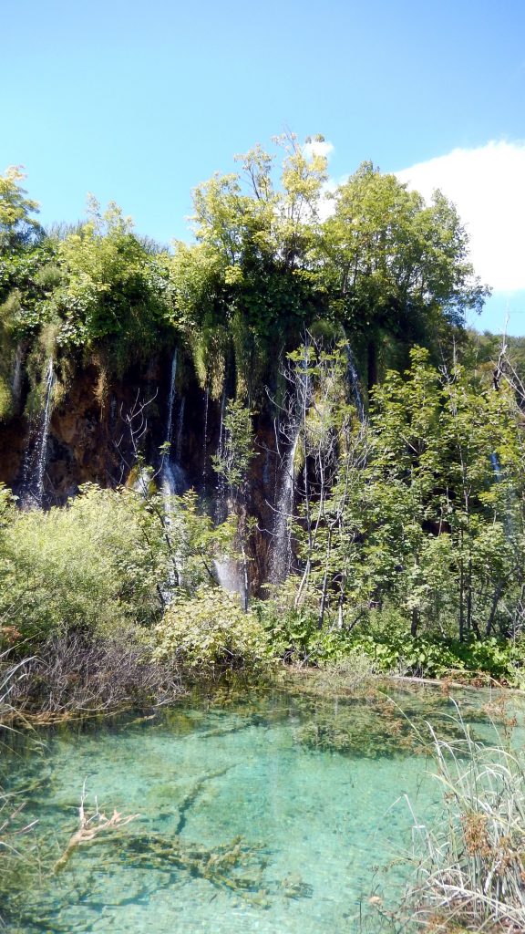 kristallklares Wasser Wasserfälle Plitvicer Seen