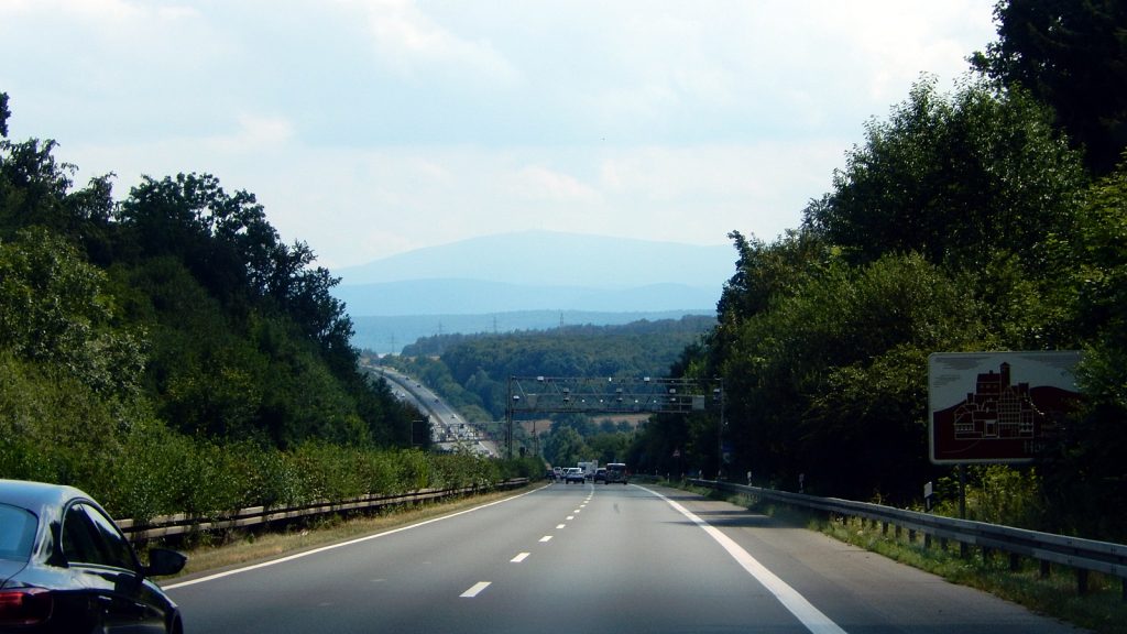 Autobahn A395 towards Bad Harzburg and the Harzer Mountains