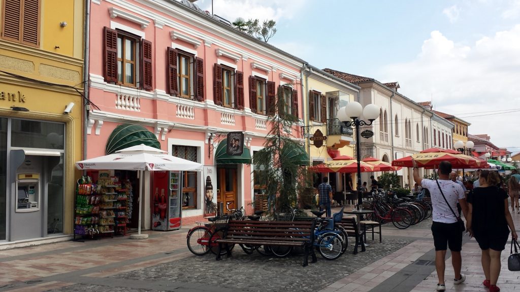 Renovierte Altstadt in Shkoder Shkodra Albanien