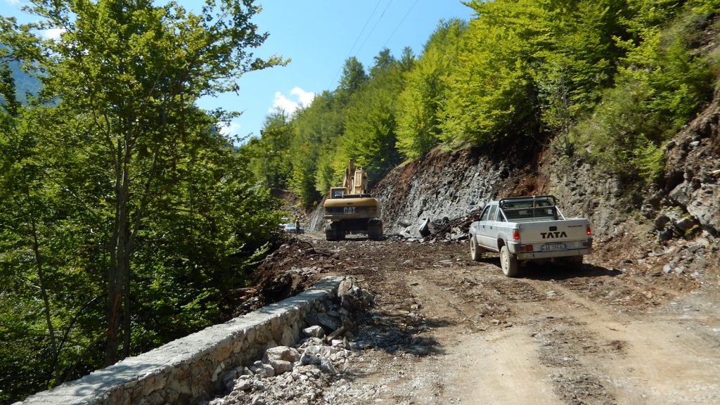 Baustelle SH20 Albanien Kelmend Vermosh Roadtrip