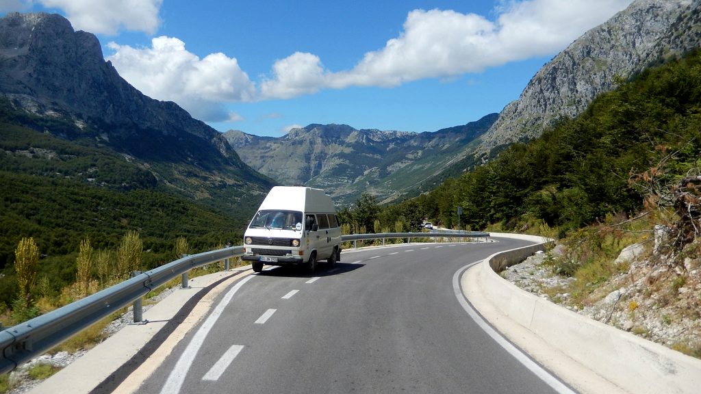 Neue Straße zum Qafe Thore Richtung Theth, Albanien 2016