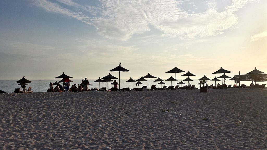 Abendstimmung in Livadh, Strand in Albanien