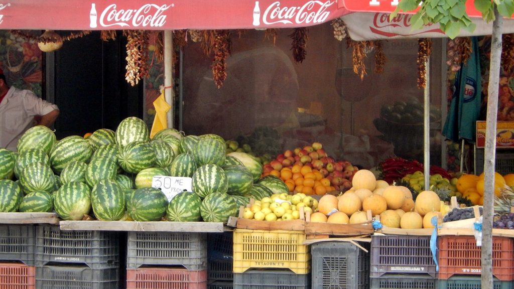 Obst und Gemüse Tirana Albanien