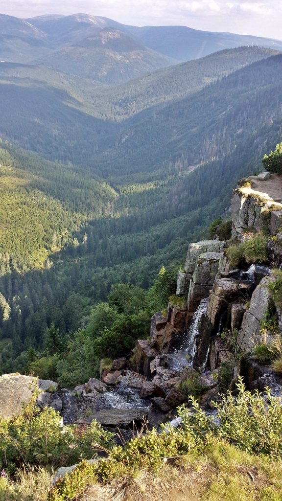 Der 148 Meter hohe Pančava-Wasserfall