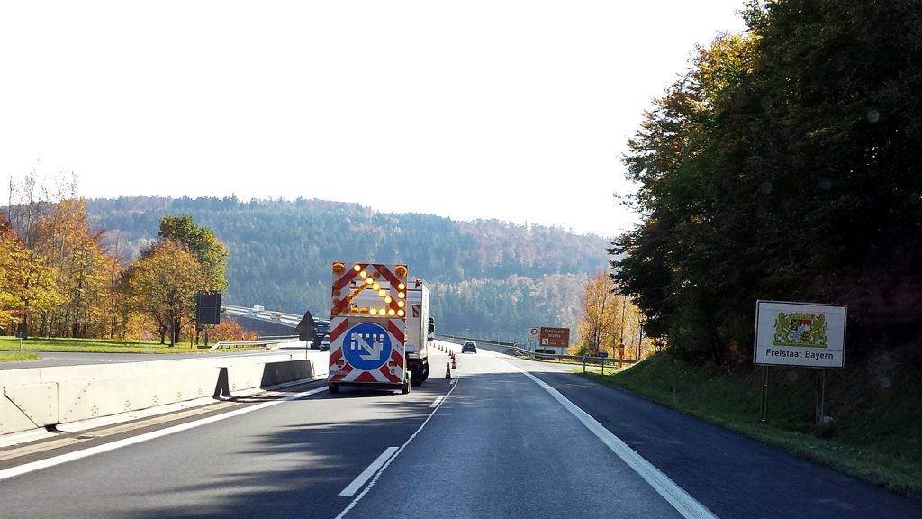 Grenzbrücke Hessen Bayern Autobahn A7