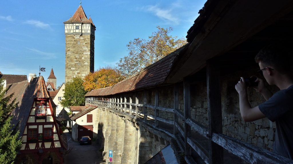 Röderturm bzw. Rödertor und Stadtmauer Rothenburg ob der Tauber