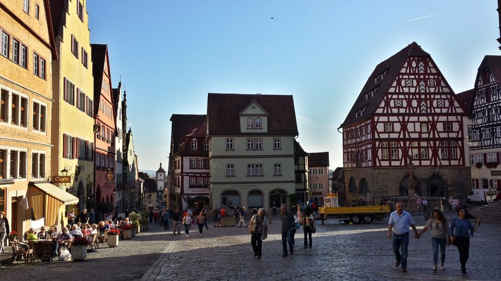 Marktplatz Blick Richtung Plönlein, Rothenburg ob der Tauber