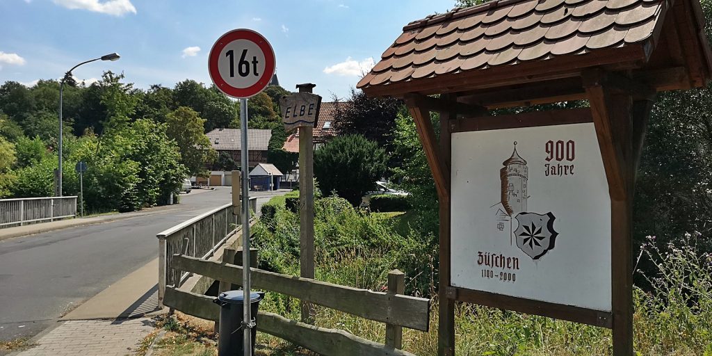 Brücke über die Elbe bei Züschen, Hessen