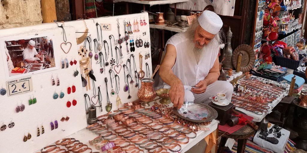 Einer von vielen kleinen Händlern in Mostar