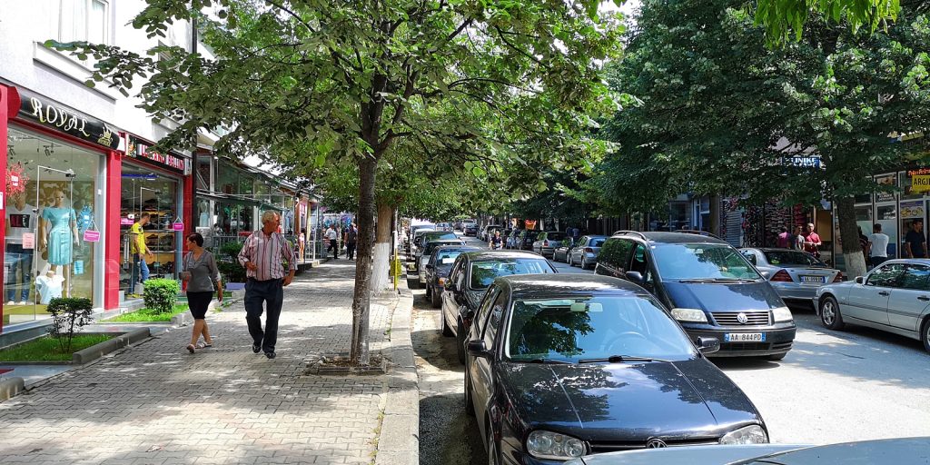 Nebenstraße in Peshkopia