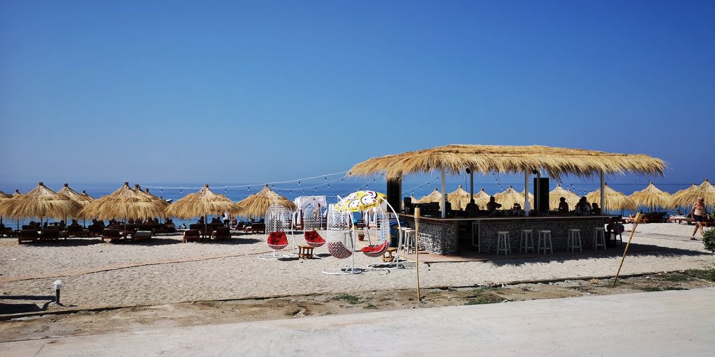 Beach-Bar, Borsh, Albanien