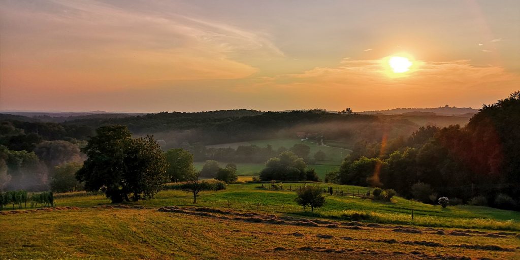 Abendstimmung kurz vor der Slowenischen Grenze