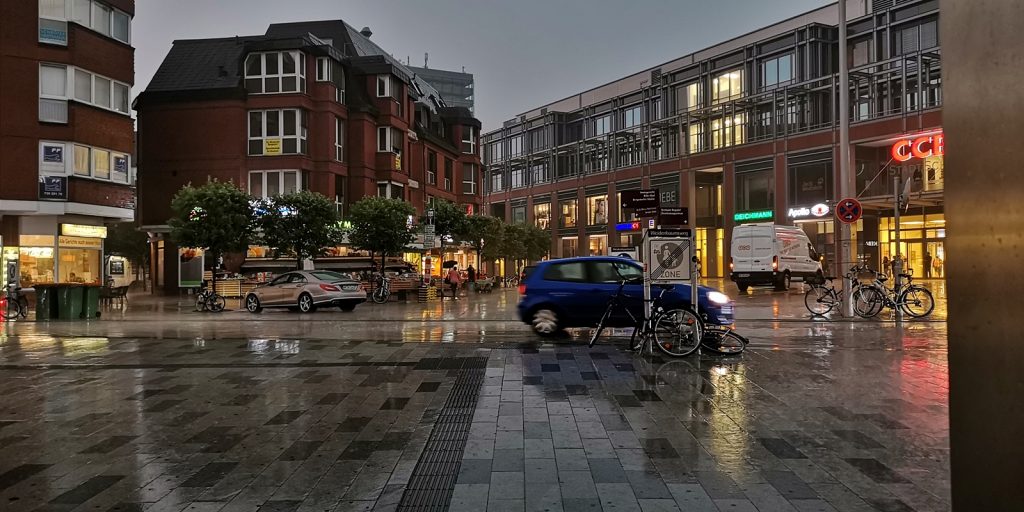 Wolkenbruch in Hamburg-Bergedorf