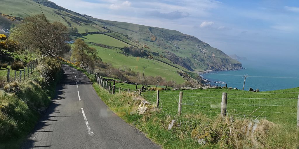 Blick auf den Nordkanal vom Torr Head Scenic Drive