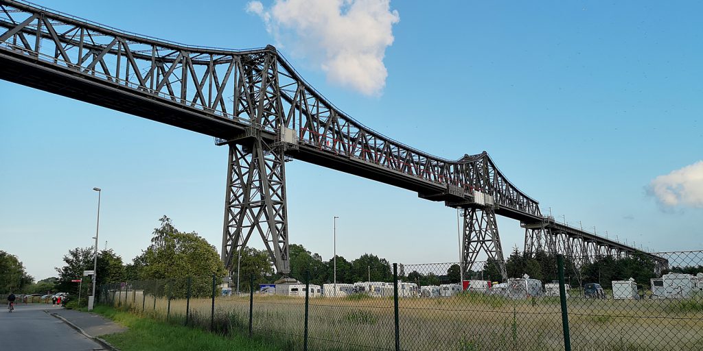 Rendsburger Hochbrücke ohne Schwebefähre