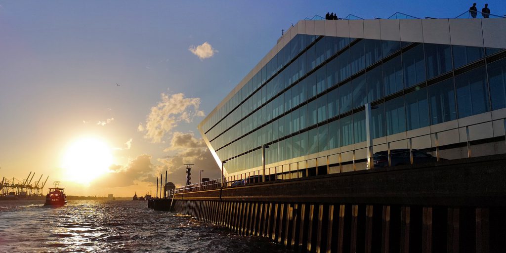 Sonnenuntergang am Dockland