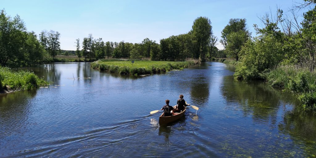 Ein idealer Ort zum Kanufahren: Die Trave am Brennermoor