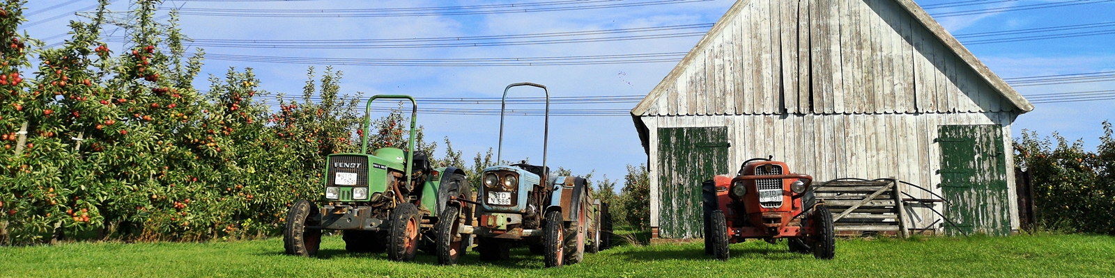 Trecker für die Apfelernte im Alten Land