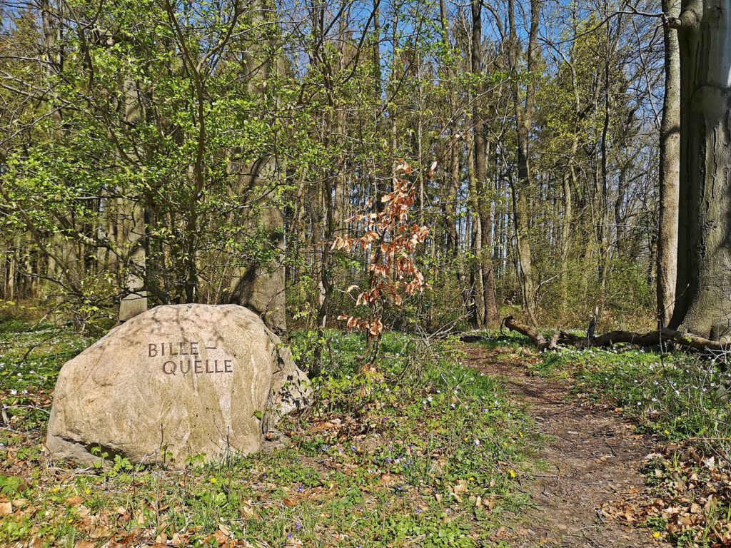 Stein mit Aufschrift "Billequelle"