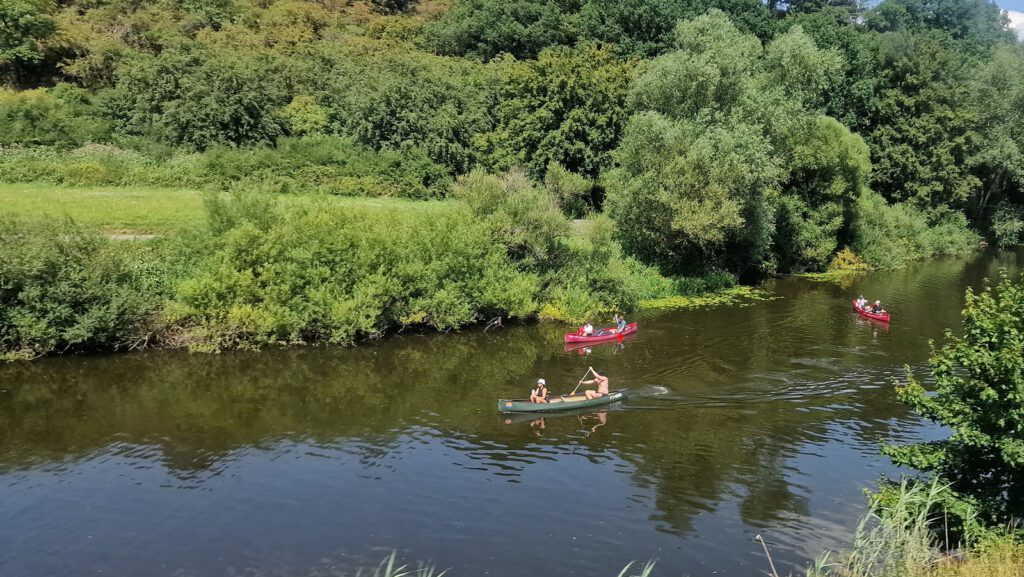 Paddler auf der Lahn